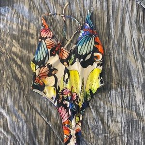 Butterfly thong one piece